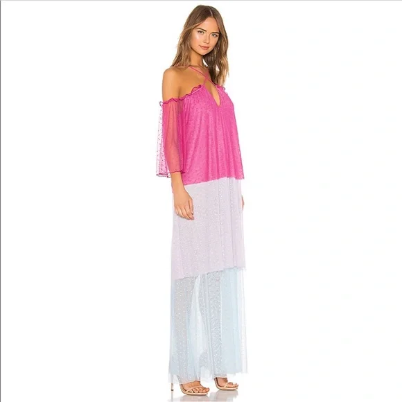 x REVOLVE Frida Tiered Maxi in Rainbow - Picture 2 of 3